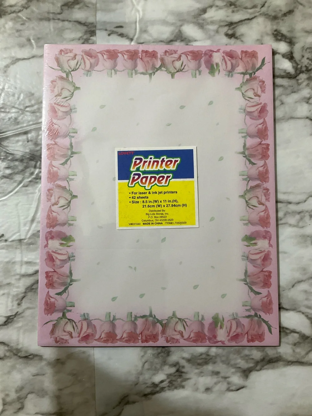 Stationery with Decorative Floral Border Assortment - Multi-Color 4 Packs